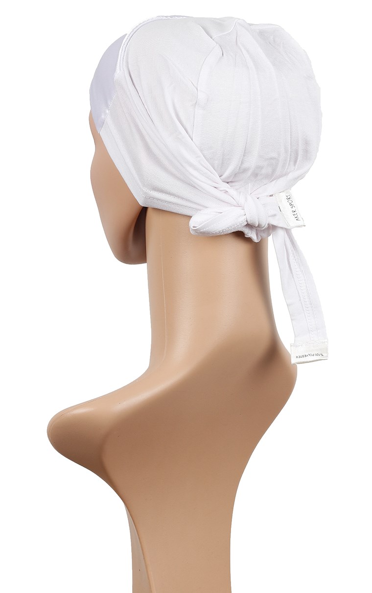 Aker Likralı Saten Bone 2502-5 Beyaz