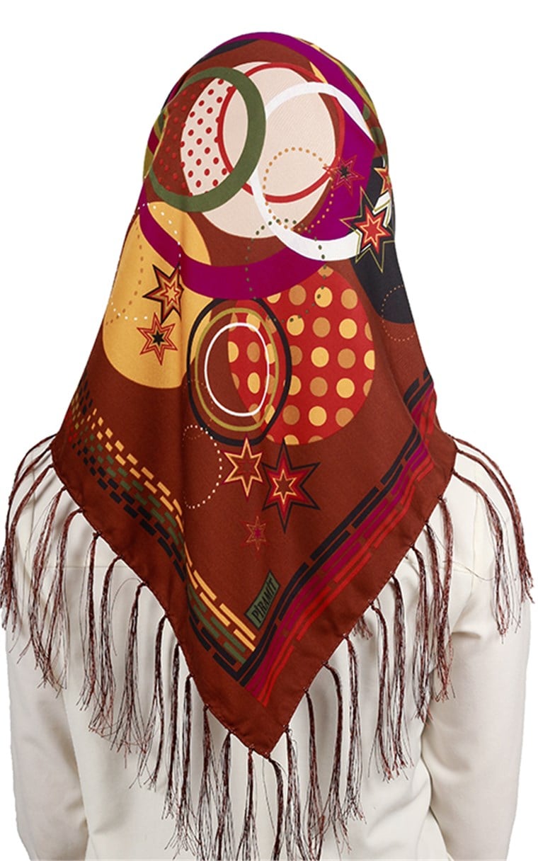 111-0019-02 PİRAMİT PÜSKÜLLÜ EŞARP