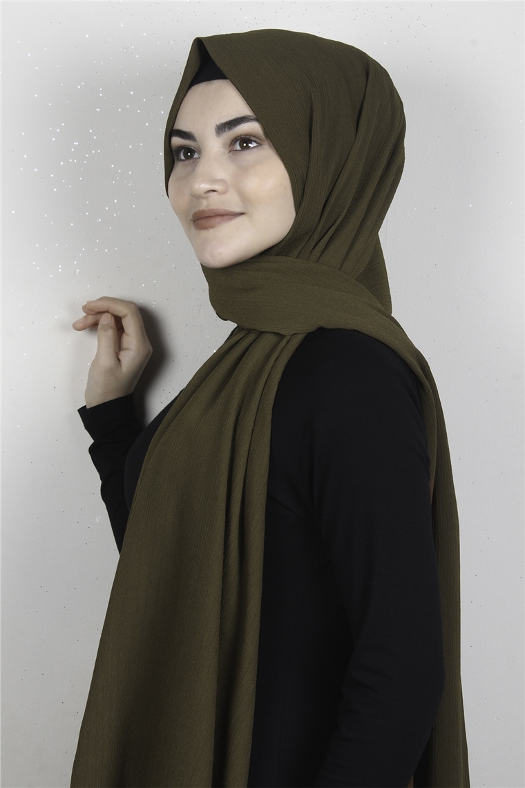 Caz Krinkıl Şal 2725-5 Koyu Olive