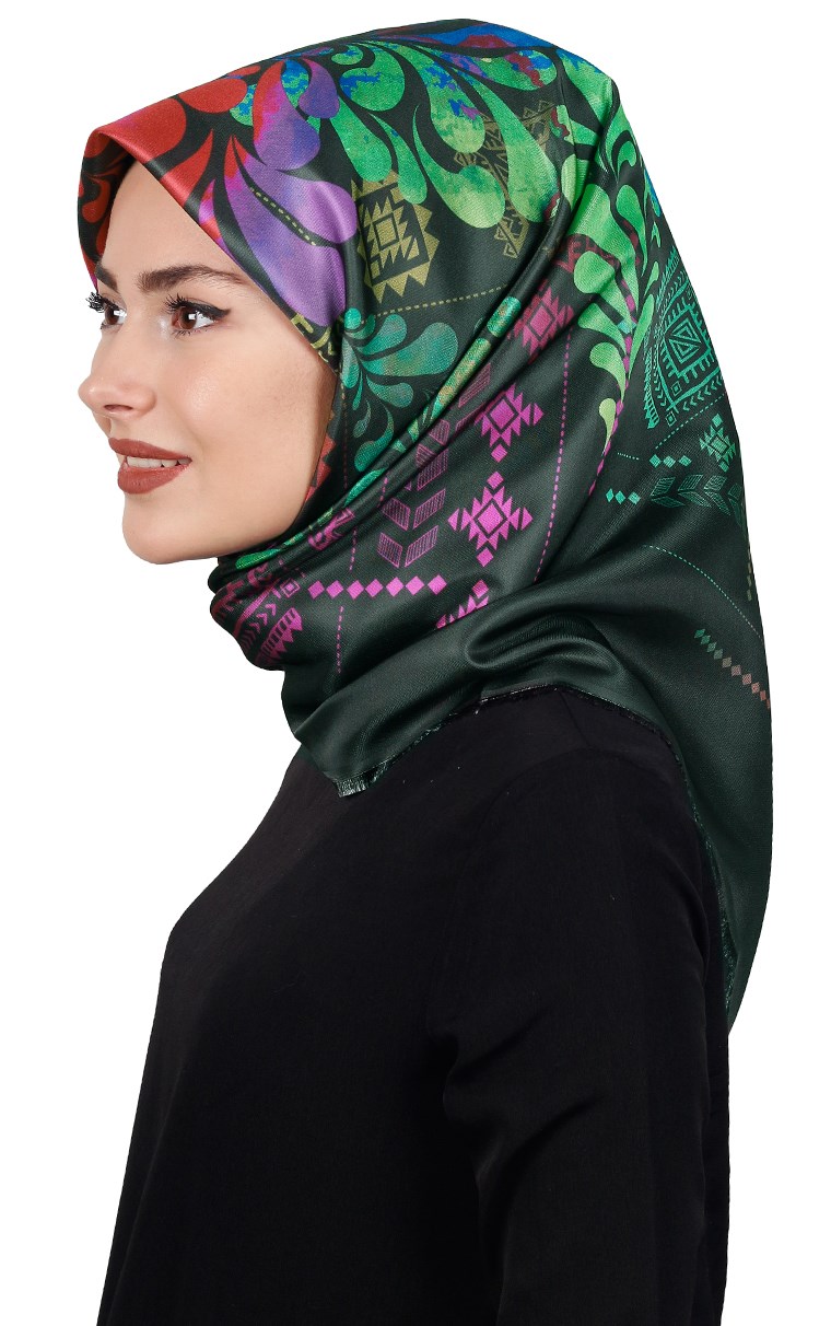 Piramit Tafta Dijital Eşarp 1915-11