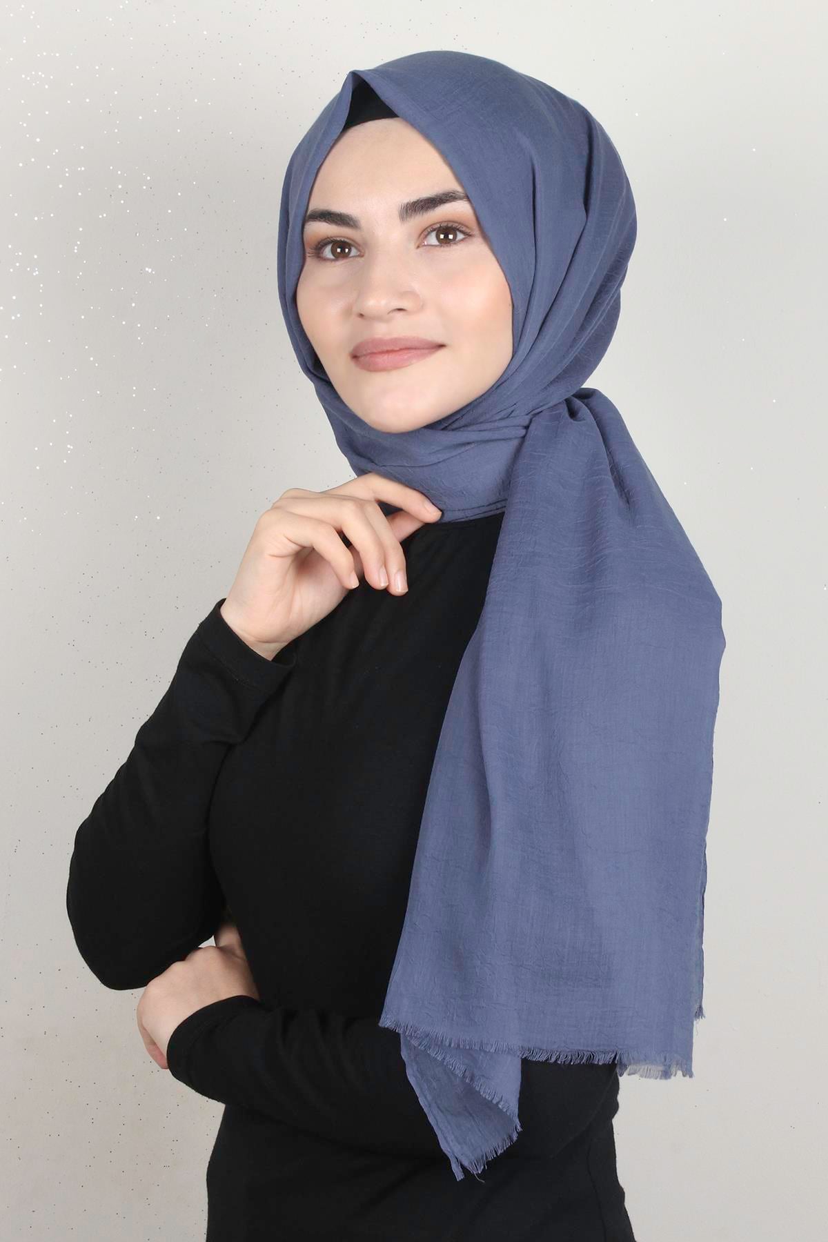 Comfort Pamuk Şal 2722-37 İndigo