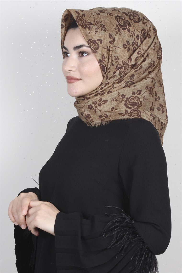 Coton Kare Eşarp 1205-2