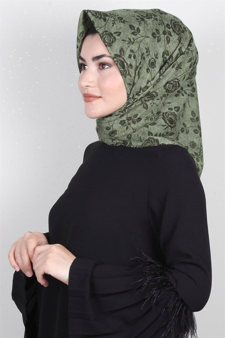 Coton Kare Eşarp 1205-3