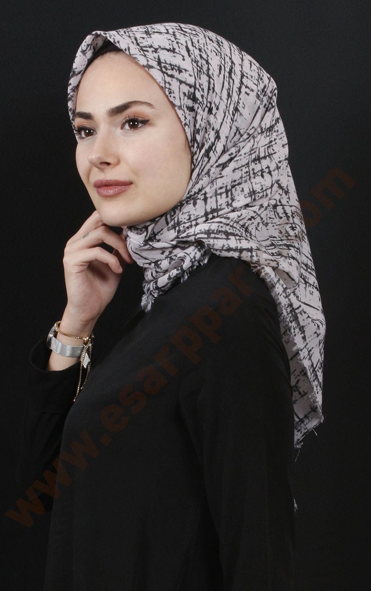 Coton Kare Eşarp 1207-10