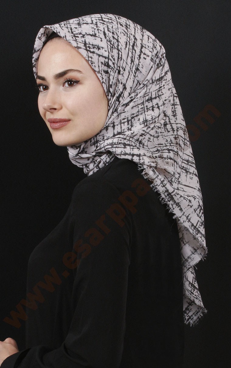 Coton Kare Eşarp 1207-10