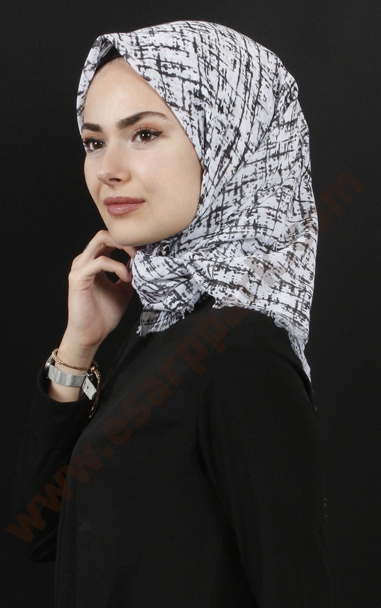 Coton Kare Eşarp 1207-12
