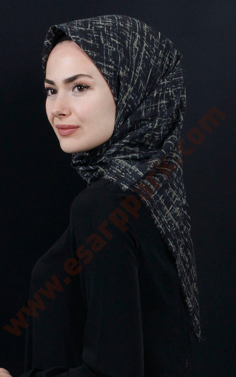 Coton Kare Eşarp 1207-15