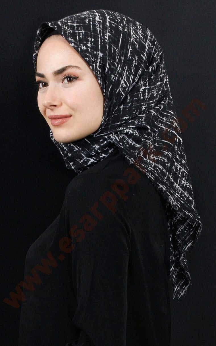 Coton Kare Eşarp 1207-18