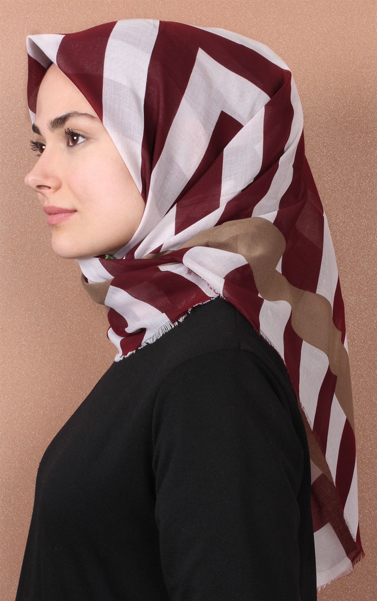 Coton Kare Eşarp 1207-25