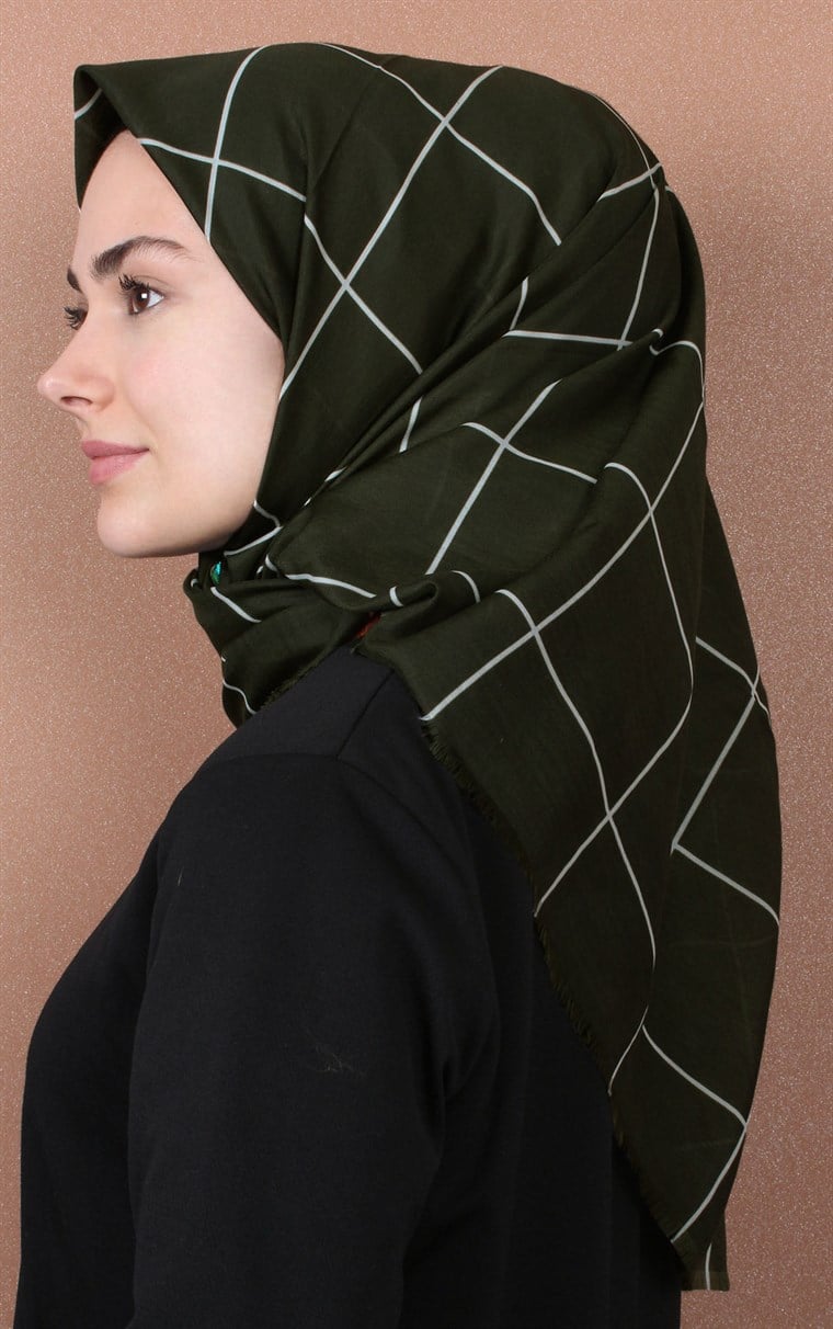 Coton Kare Eşarp 1207-26