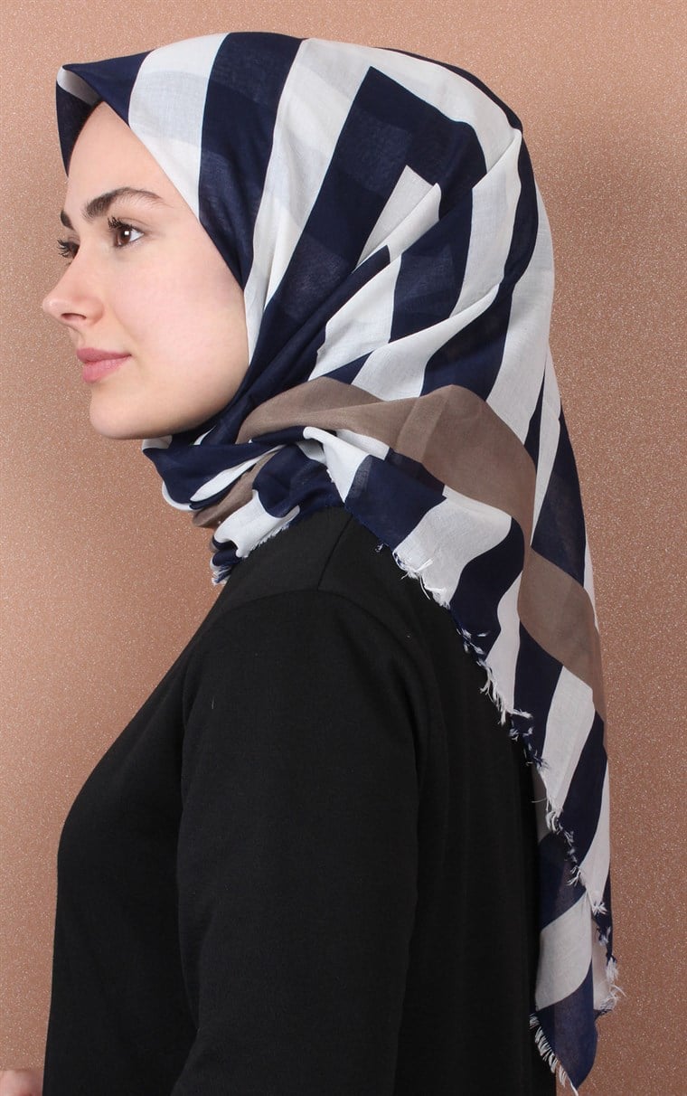 Coton Kare Eşarp 1207-28