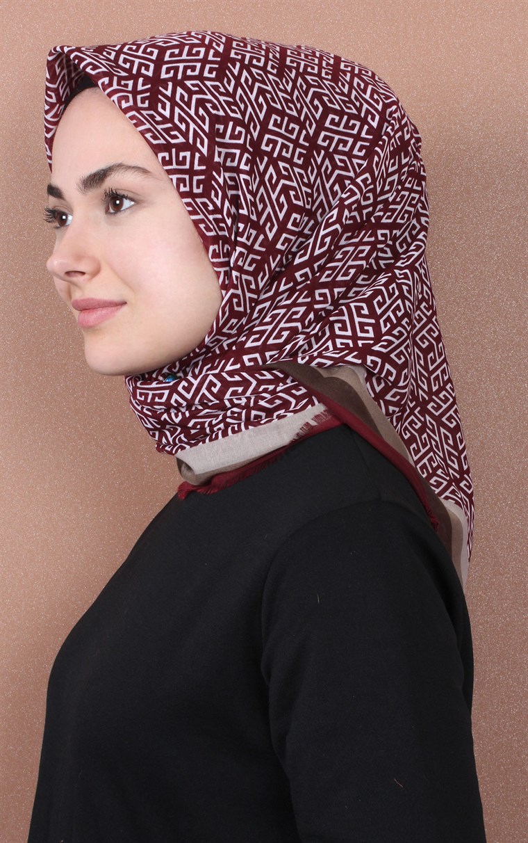 Coton Kare Eşarp 1207-32