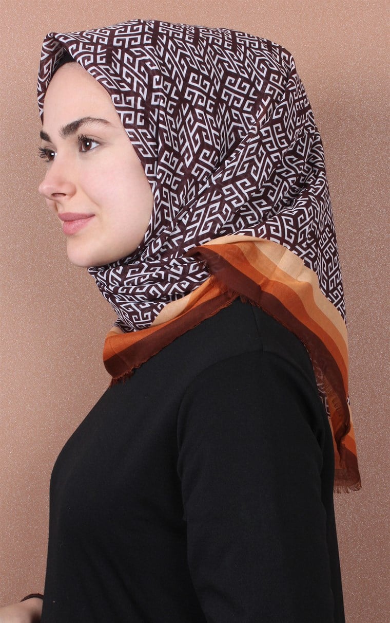 Coton Kare Eşarp 1207-33
