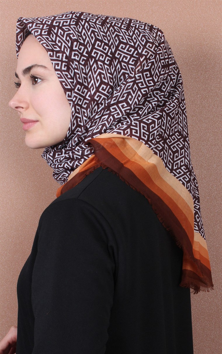 Coton Kare Eşarp 1207-33
