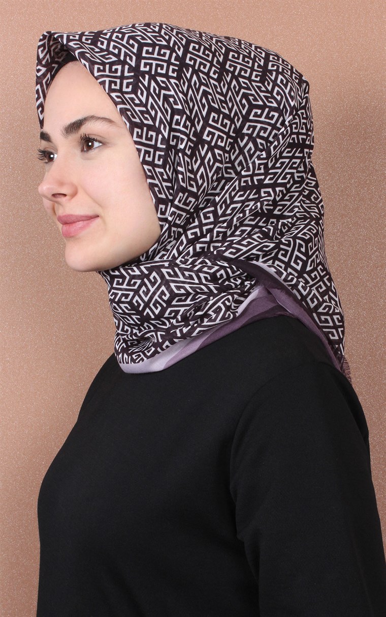 Coton Kare Eşarp 1207-34