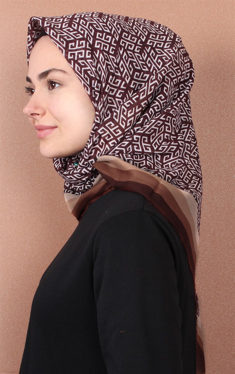 Coton Kare Eşarp 1207-35