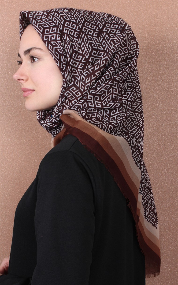 Coton Kare Eşarp 1207-35