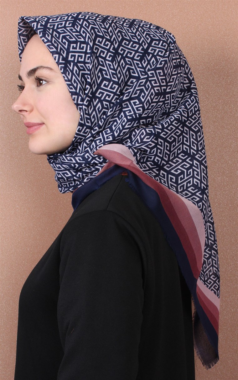 Coton Kare Eşarp 1207-36