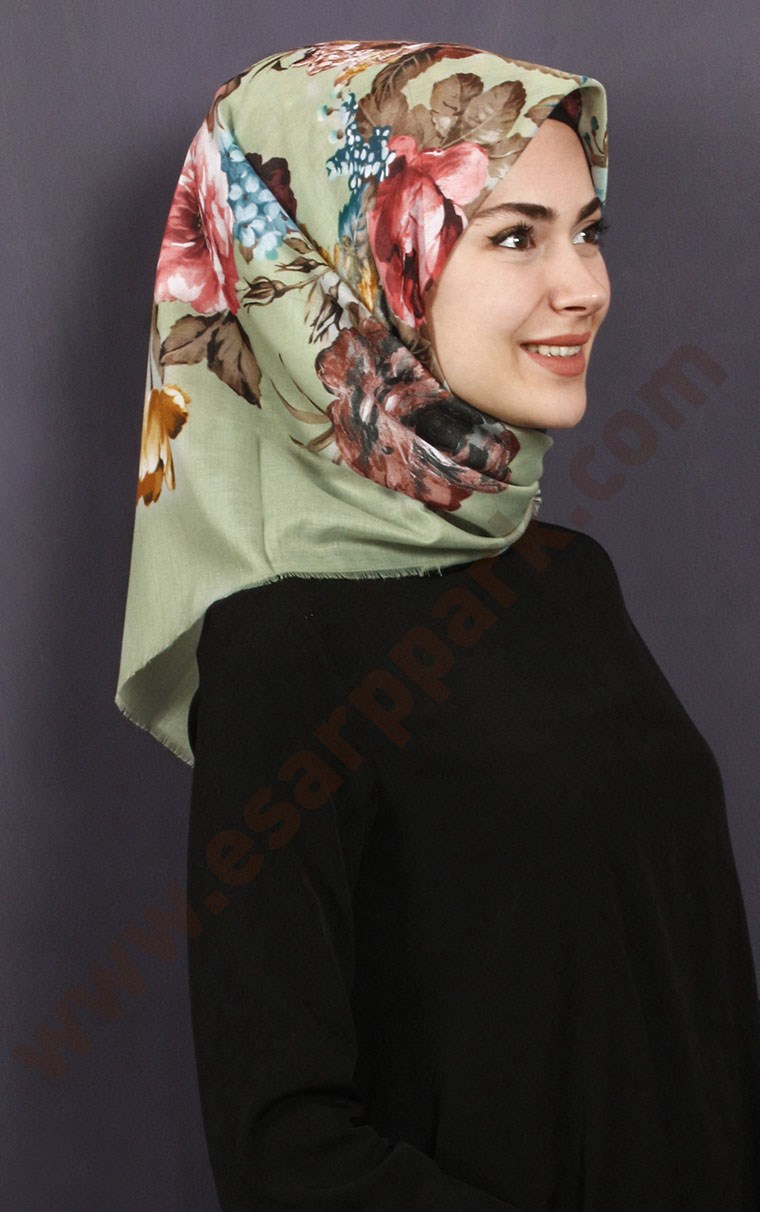 Coton Kare Eşarp 1207-45