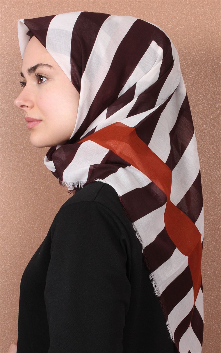 Coton Kare Eşarp 1207-49
