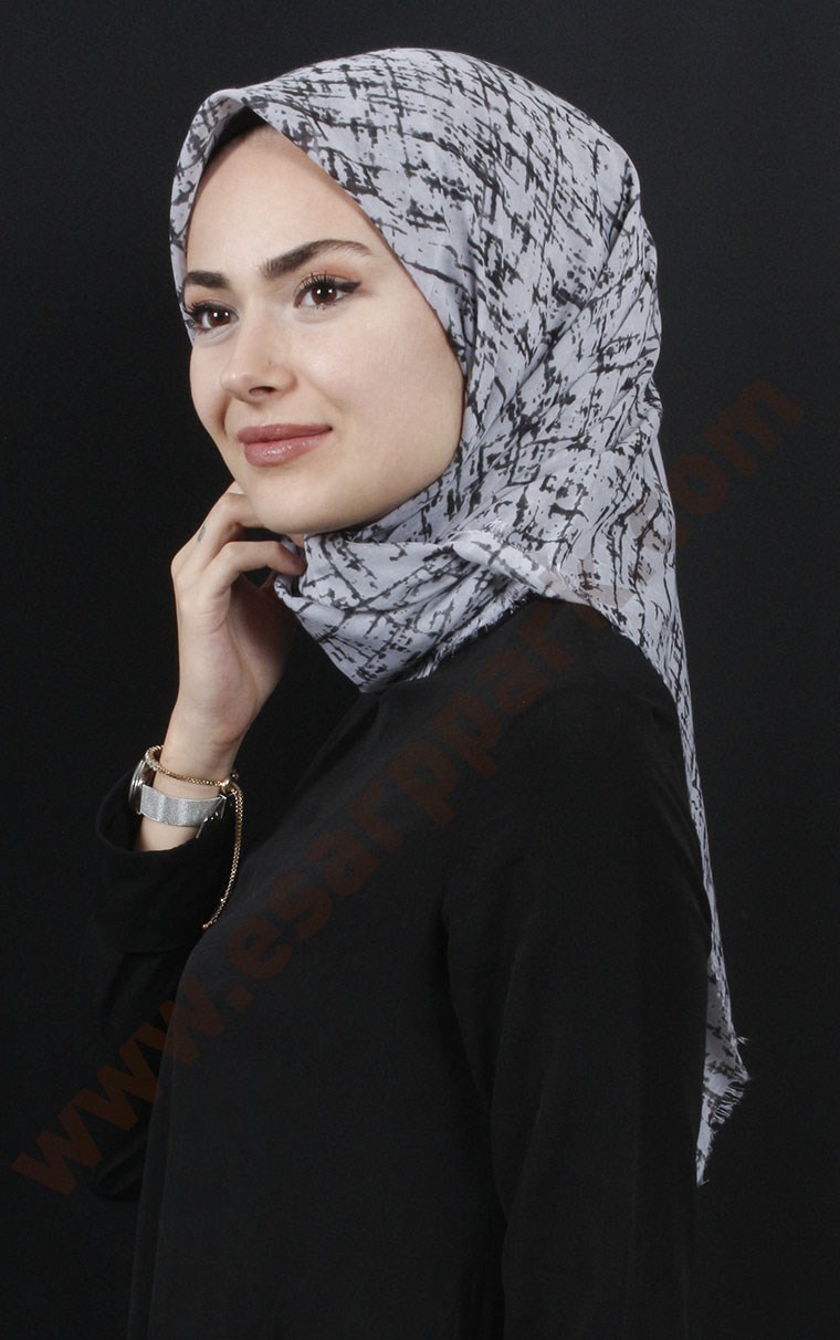 Coton Kare Eşarp 1207-9