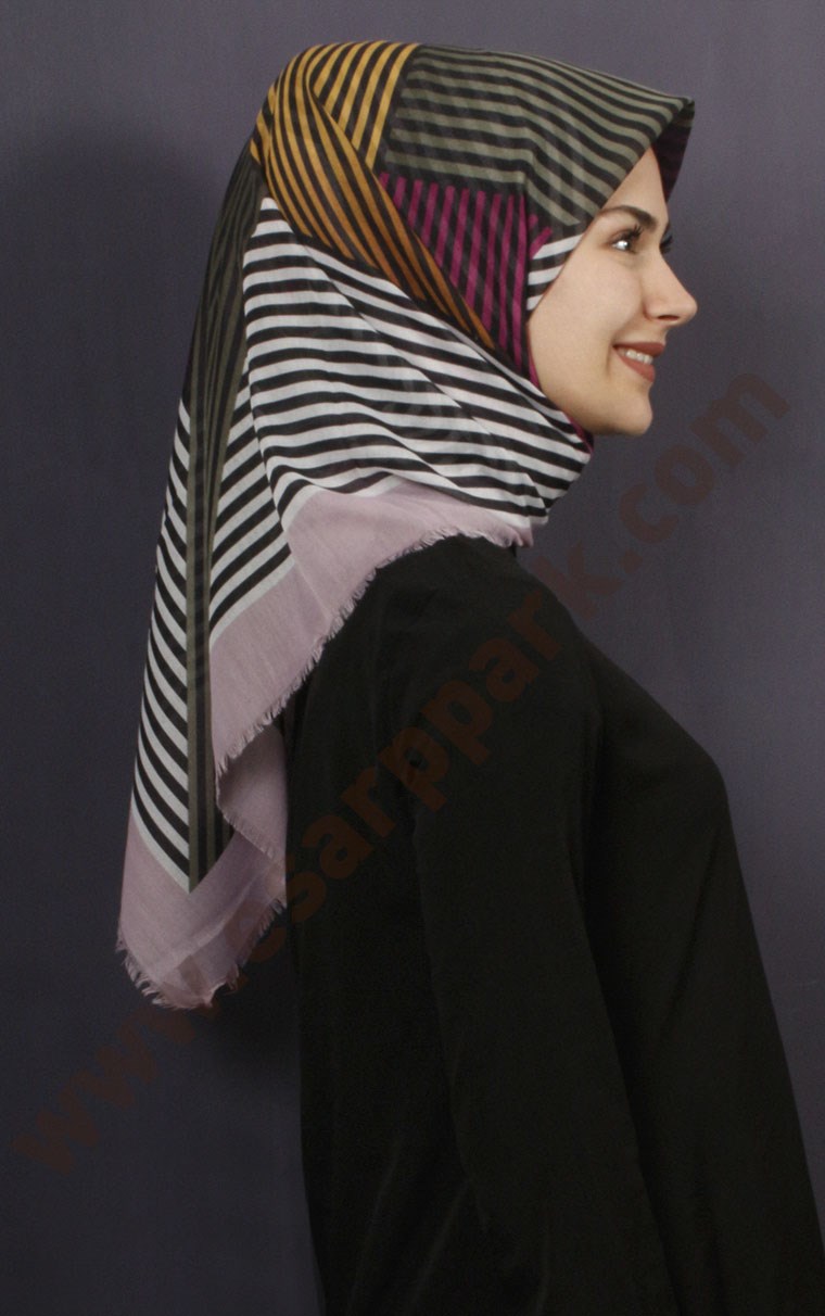 Coton Kare Eşarp 1208-10