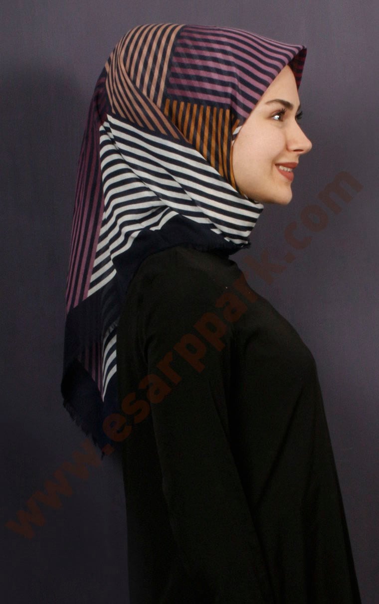 Coton Kare Eşarp 1208-11