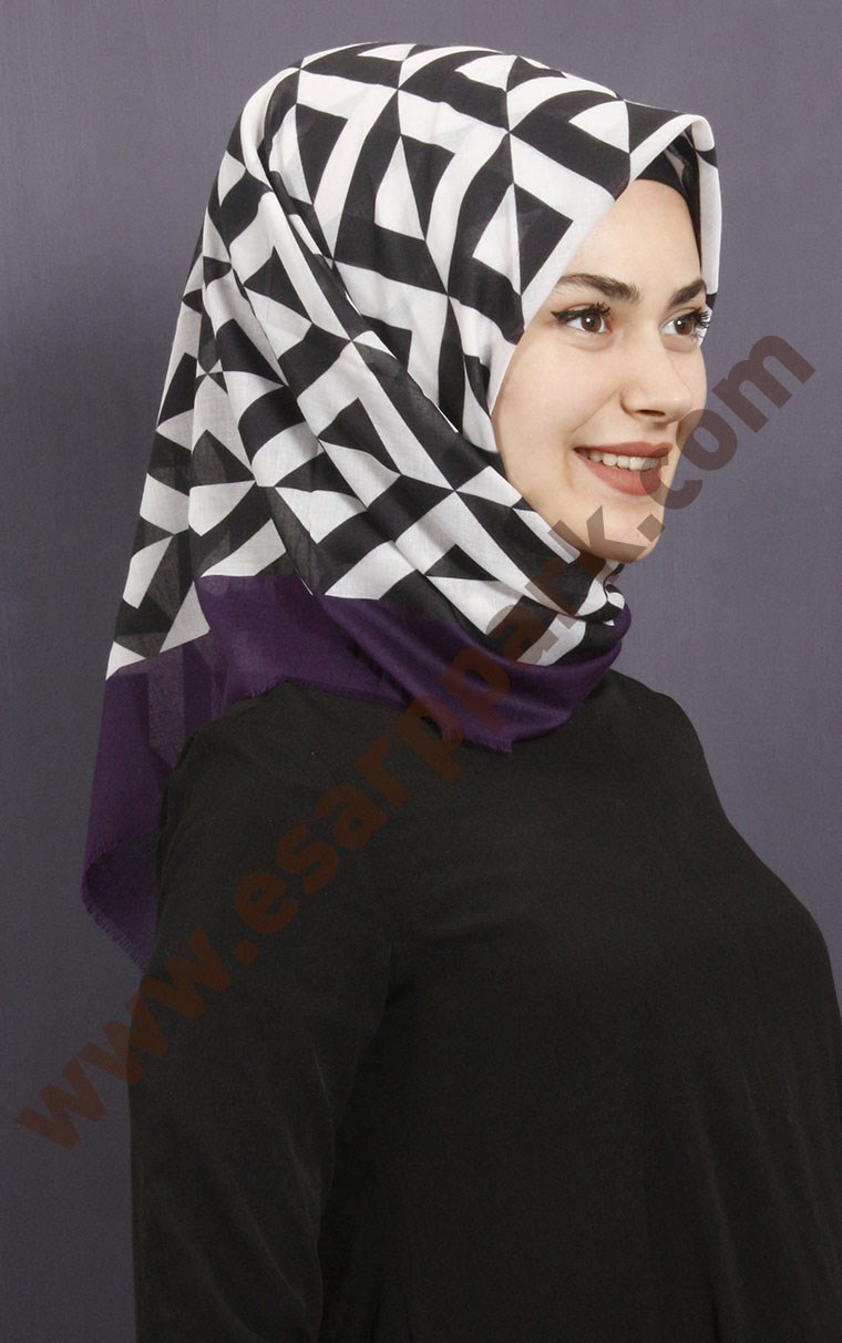 Coton Kare Eşarp 1209-26
