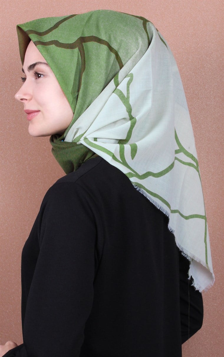 Coton Kare Eşarp 1212-2