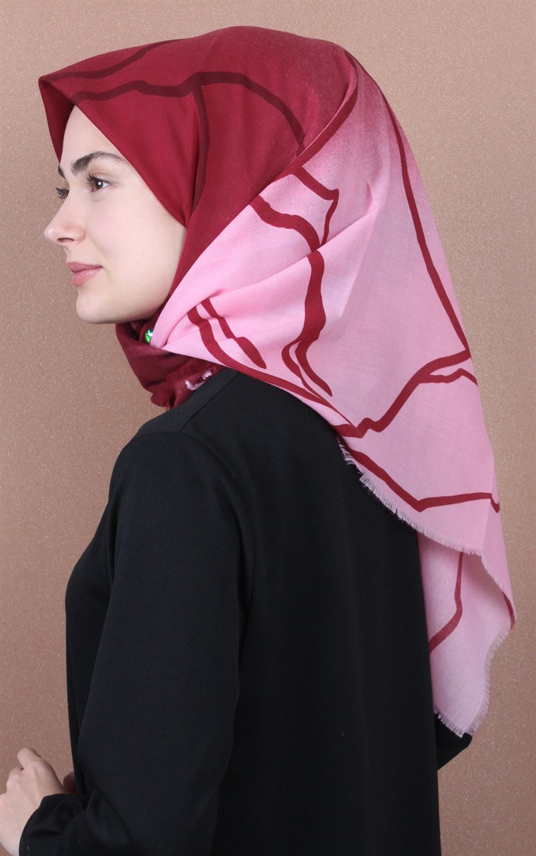Coton Kare Eşarp 1212-6