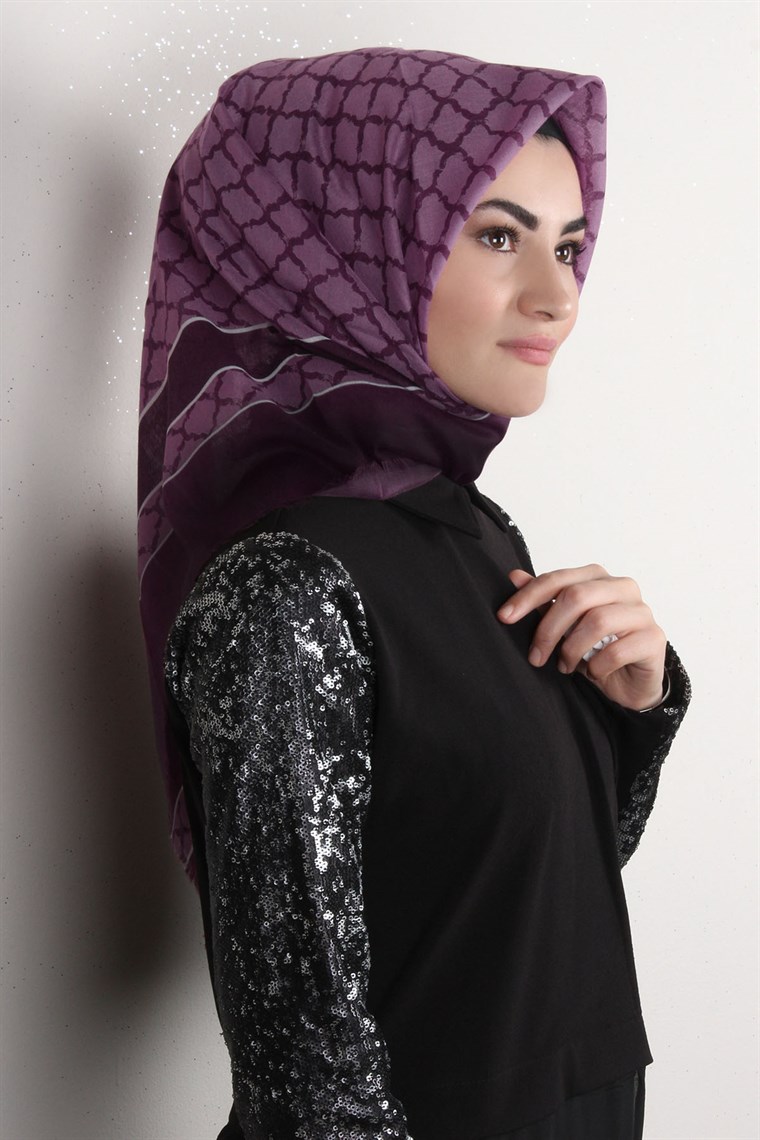 Coton Kare Eşarp 1214-90