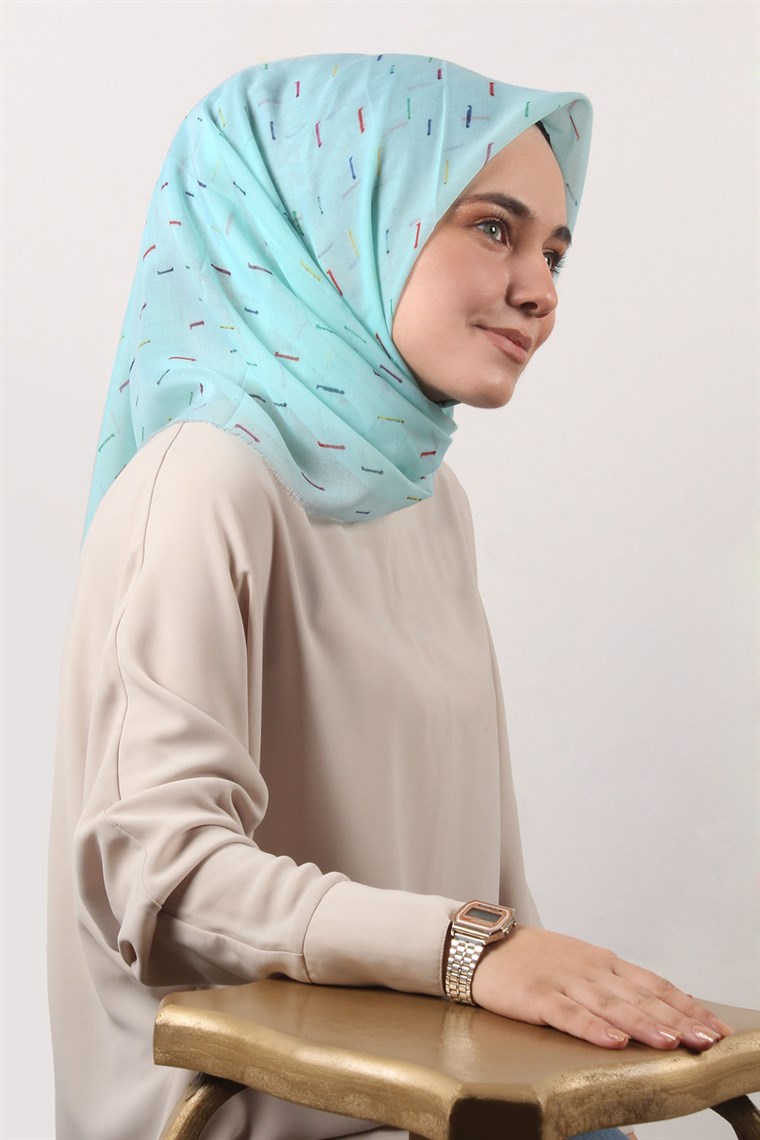 Coton Kare Eşarp 1215-23