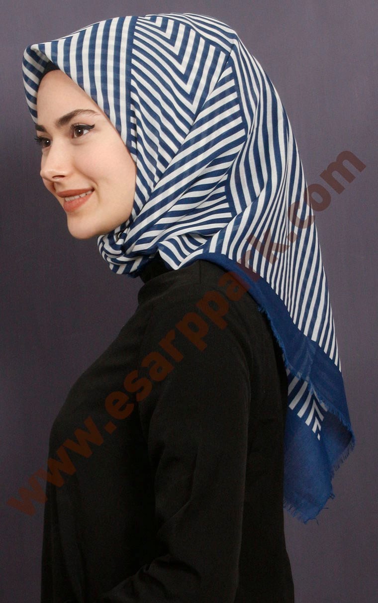 Coton Kare Eşarp 1217-3