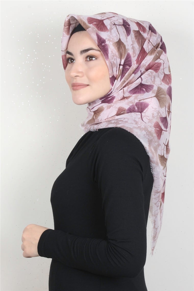 Coton Kare Eşarp 1672-5 Bej