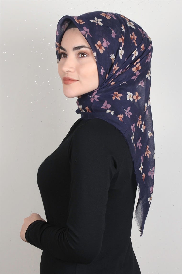 Coton Kare Eşarp 1673-13