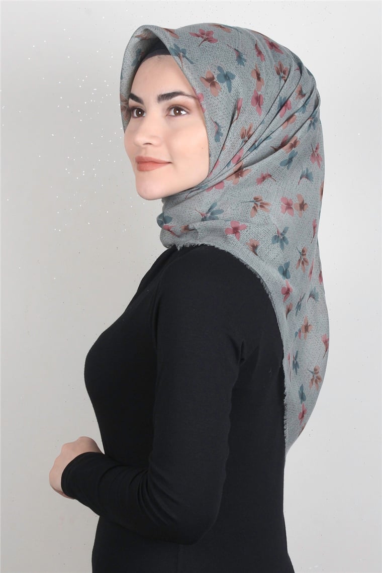 Coton Kare Eşarp 1673-14