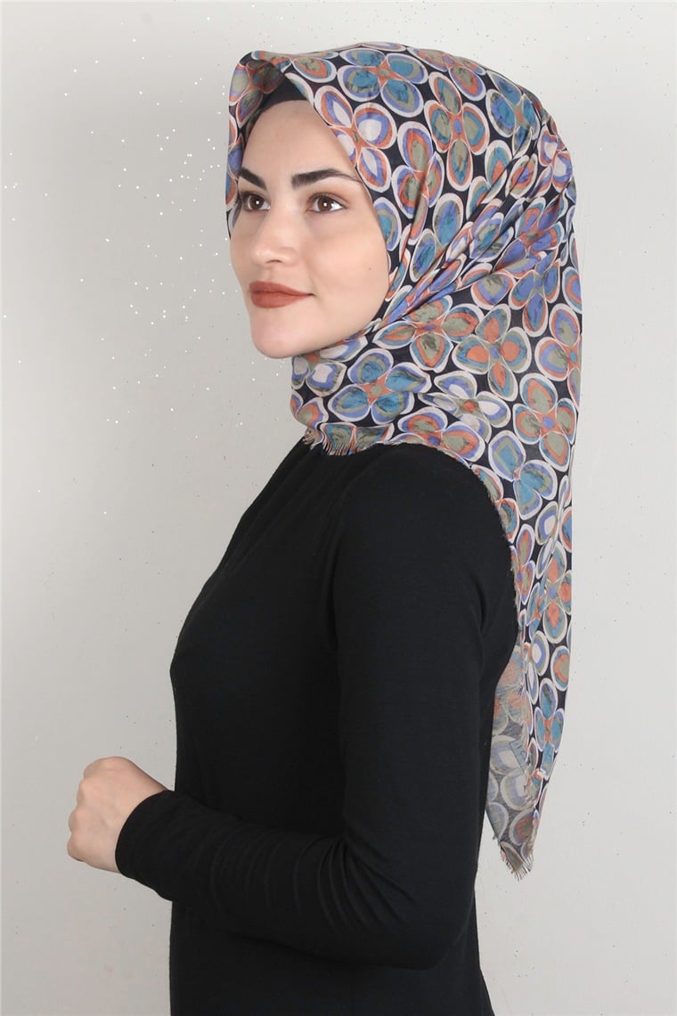 Coton Kare Eşarp 1676-5