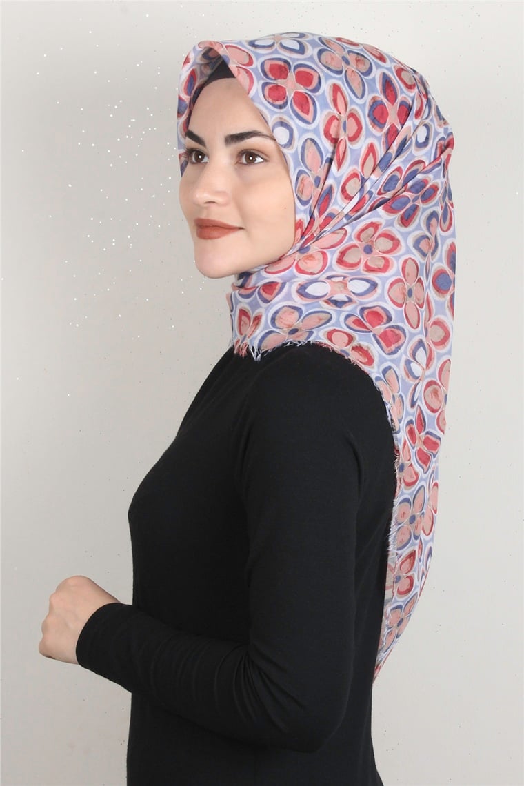 Coton Kare Eşarp 1676-6