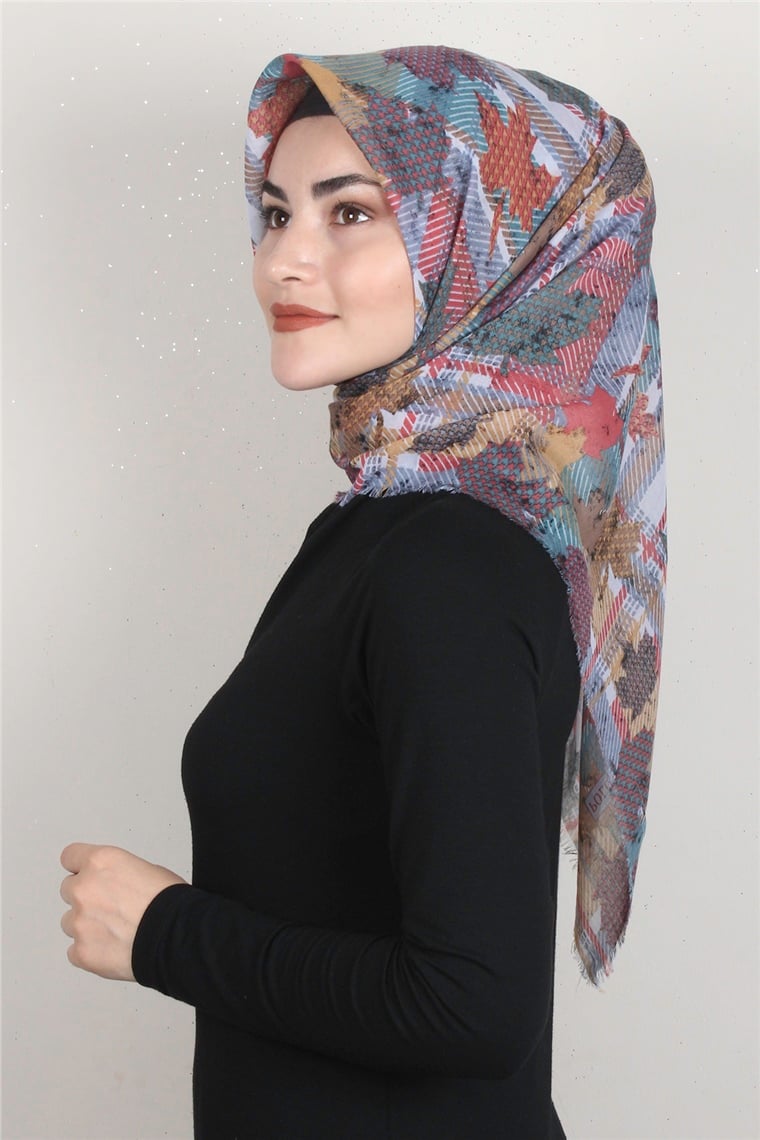 Coton Kare Eşarp 1677-1 