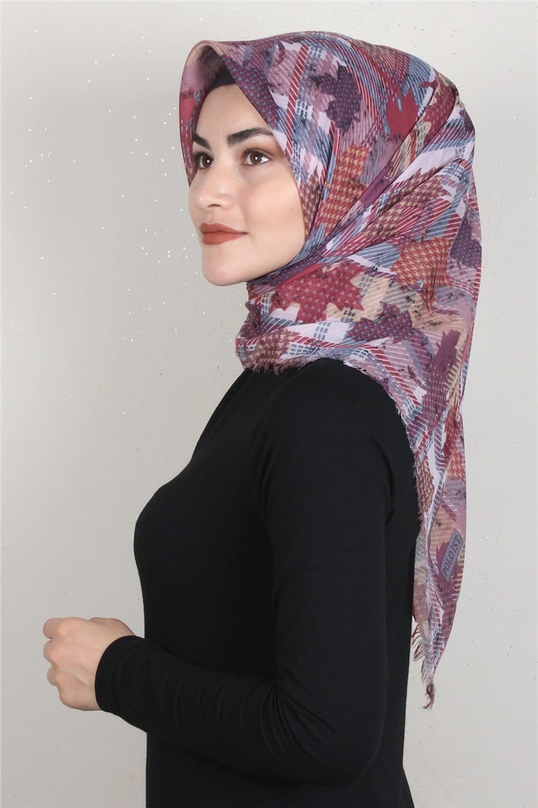 Coton Kare Eşarp 1677-14