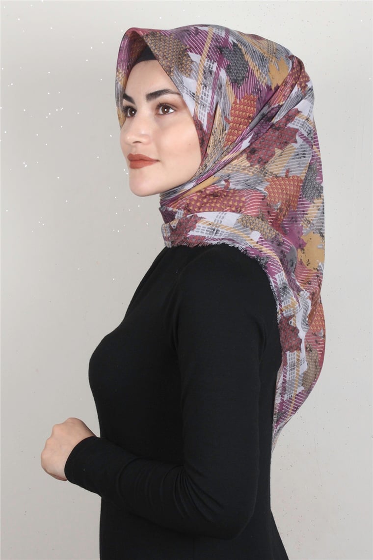 Coton Kare Eşarp 1677-15