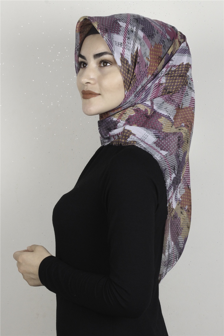 Coton Kare Eşarp 1677-16