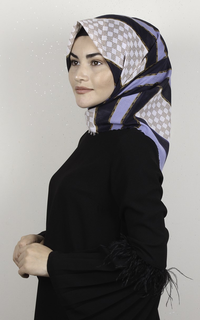Coton Kare Eşarp 1688-4
