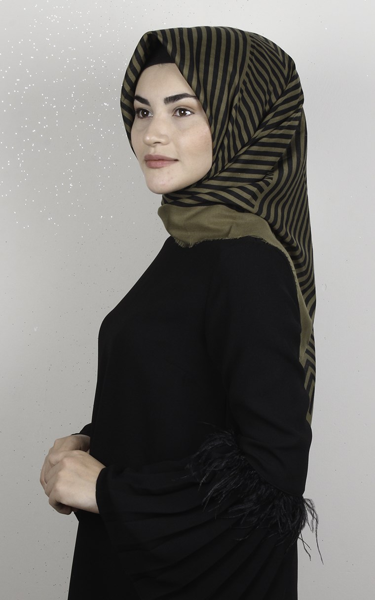 Coton Kare Eşarp 1693-18