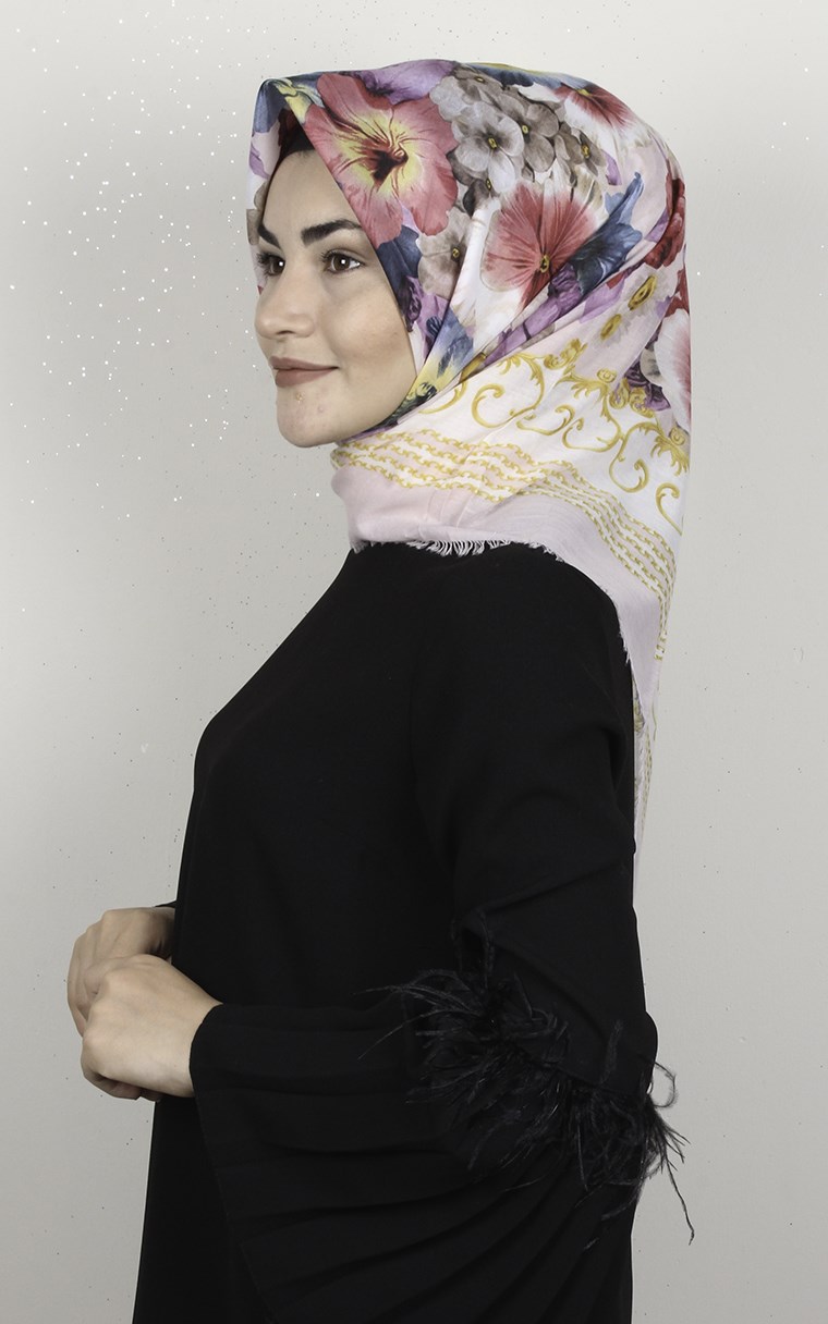 Coton Kare Eşarp 1696-4