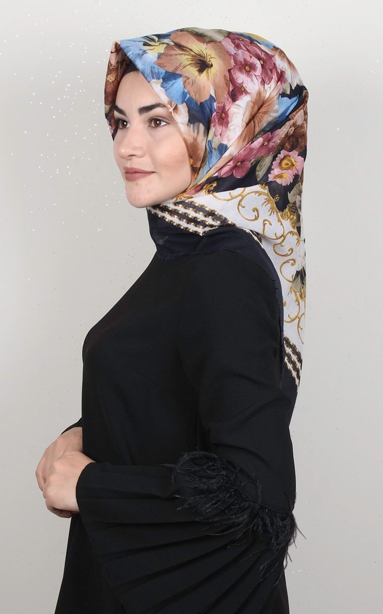 Coton Kare Eşarp 1696-6