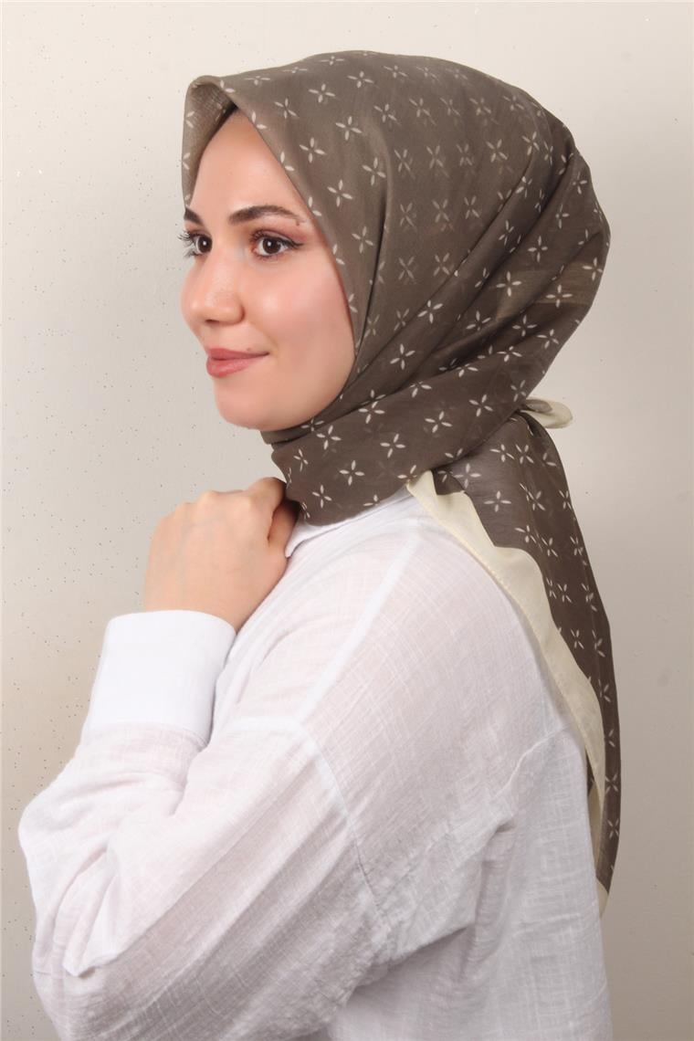 Coton & Silk Eşarp 3645-1 Kahve