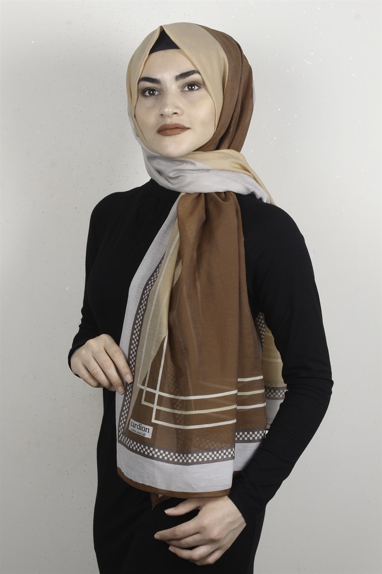 Cotton & Silk Şal 3631-1 Taba