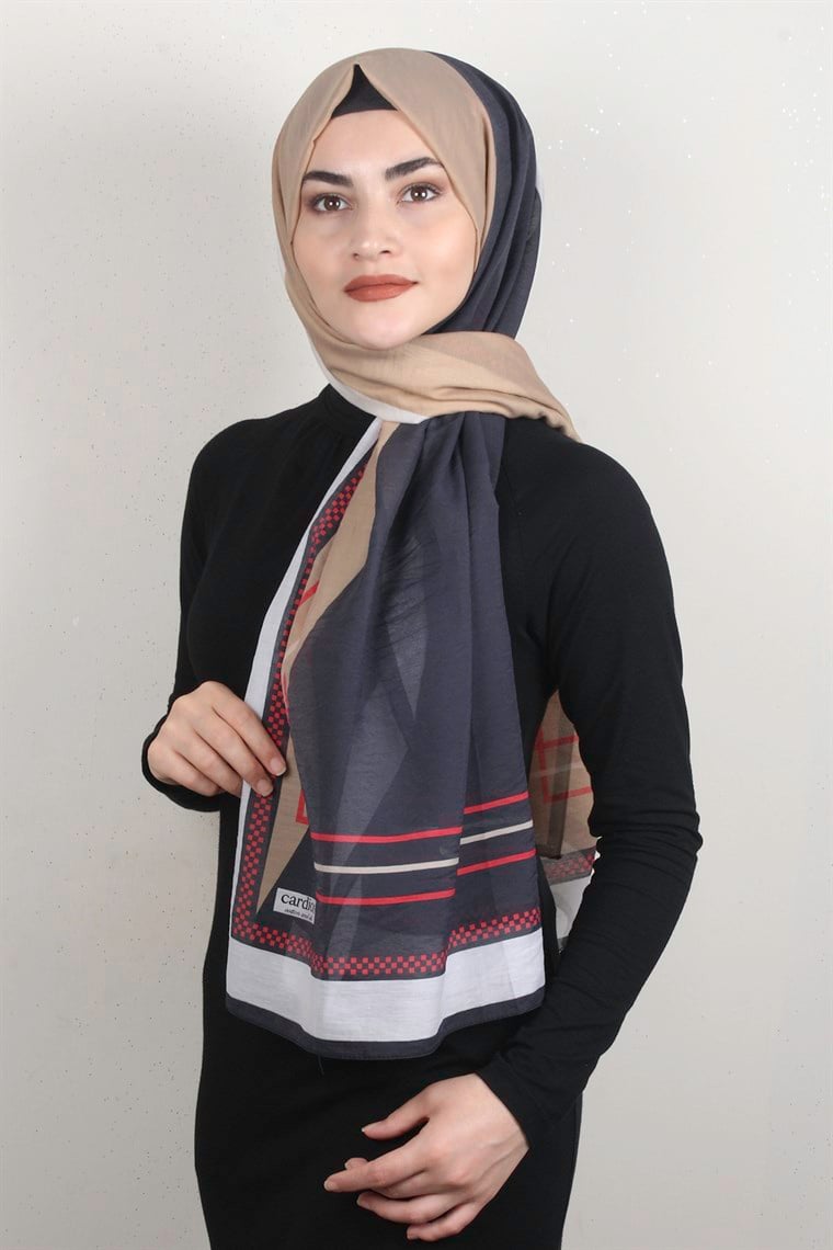 Cotton & Silk Şal 3631-4 Antrasit