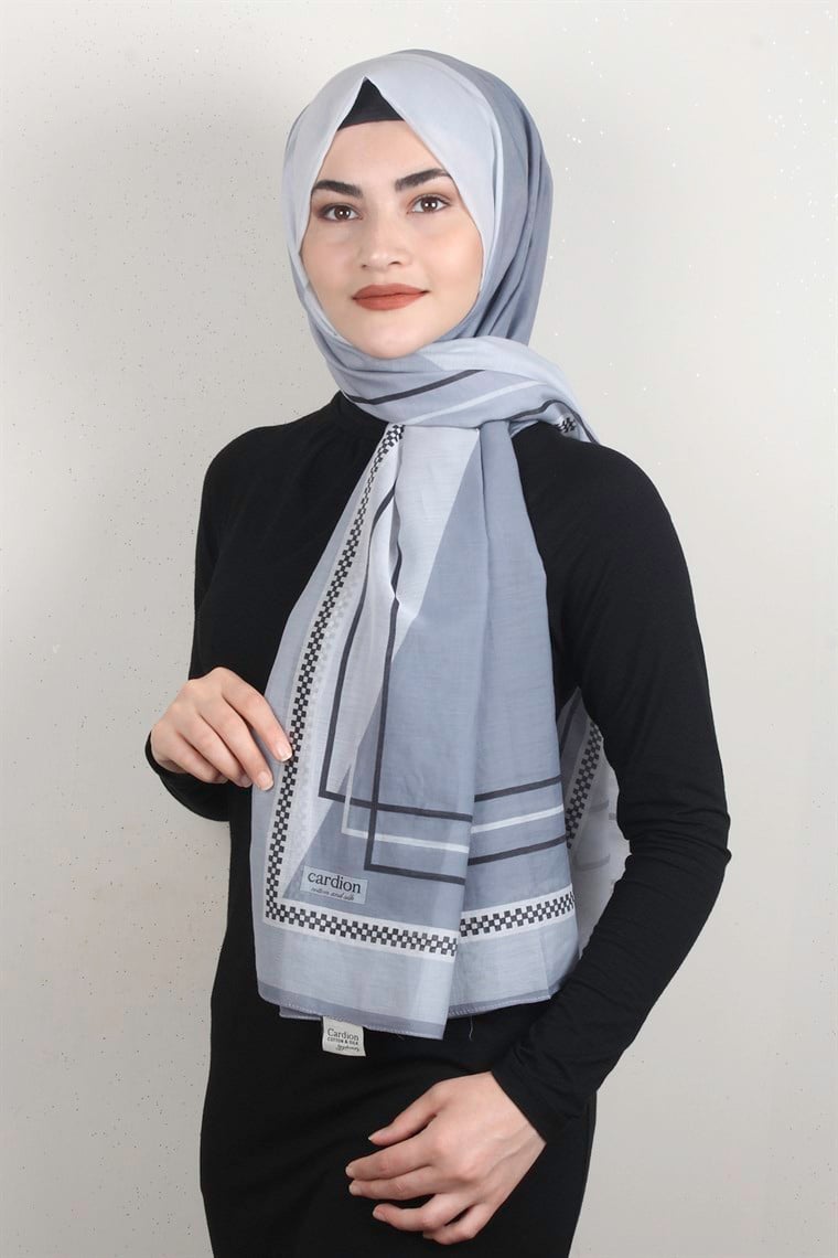 Cotton & Silk Şal 3631-8 Buz Mavisi